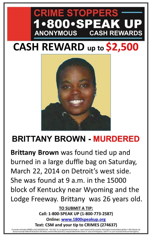 Brittany Brown Homicide Detroit 2014