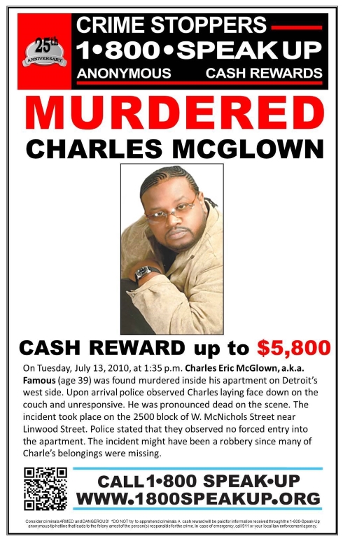 Charles Mcglown Unsolved Murder 2010 Detroit