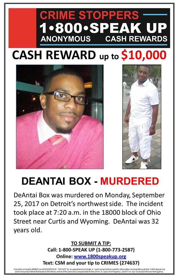 Deantai Box Detroit Homicide