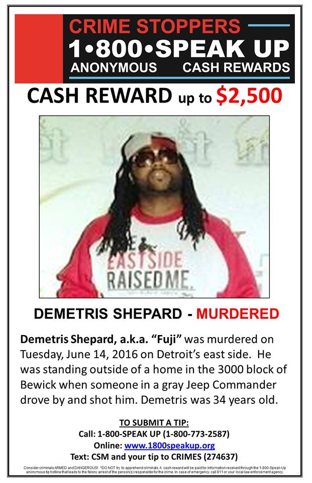 Demetris Shepard Unsolved Homicide Michigan