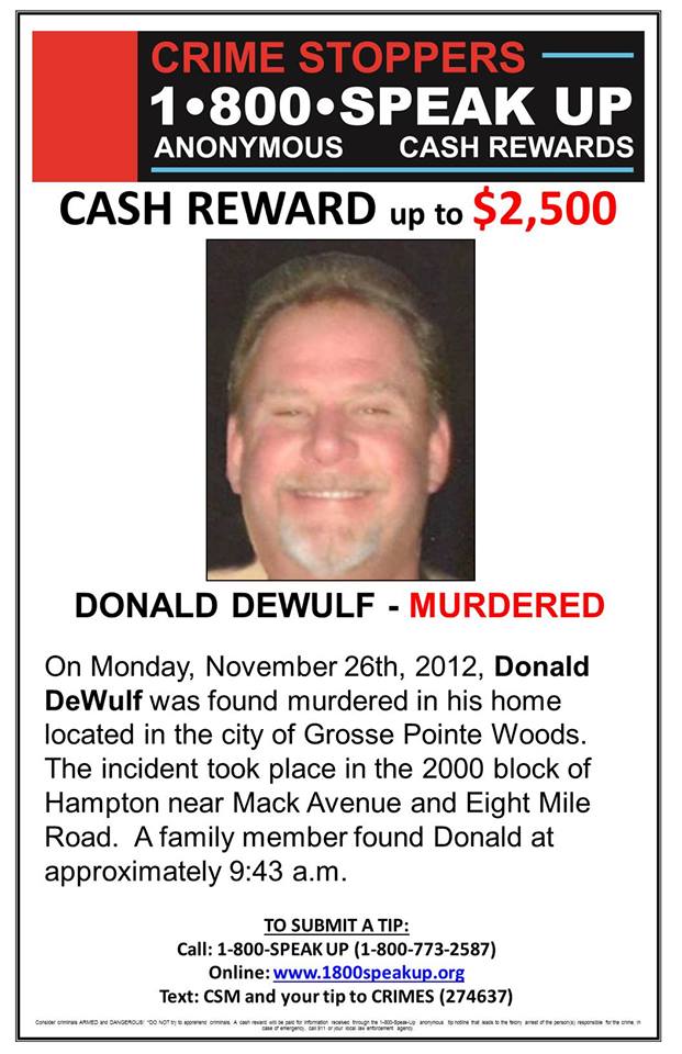 Donald Dewulf cold case Michigan