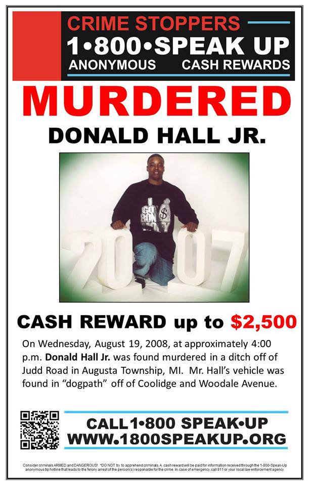 Donald Hall Jr Murder 2008 Augusta Township, Michigan