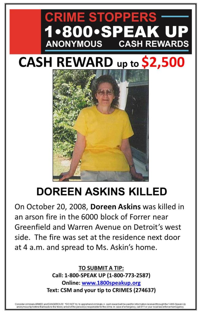 Doreen Askins Homicide Detroit 2008
