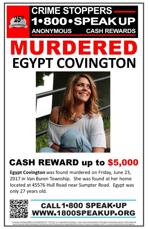 Egypt Covington Van Buren Township 2017 Homicide