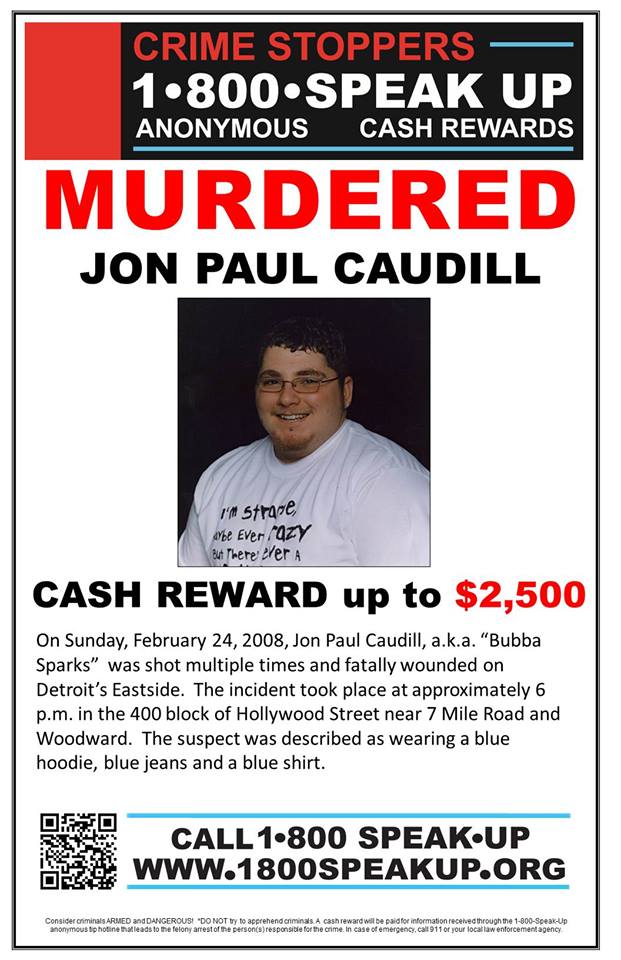 Jon Paul Caudull Unsolved Homicide Detroit