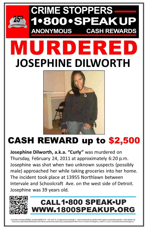 Josephine Dilworth 2011 unsolved homicide Detroit
