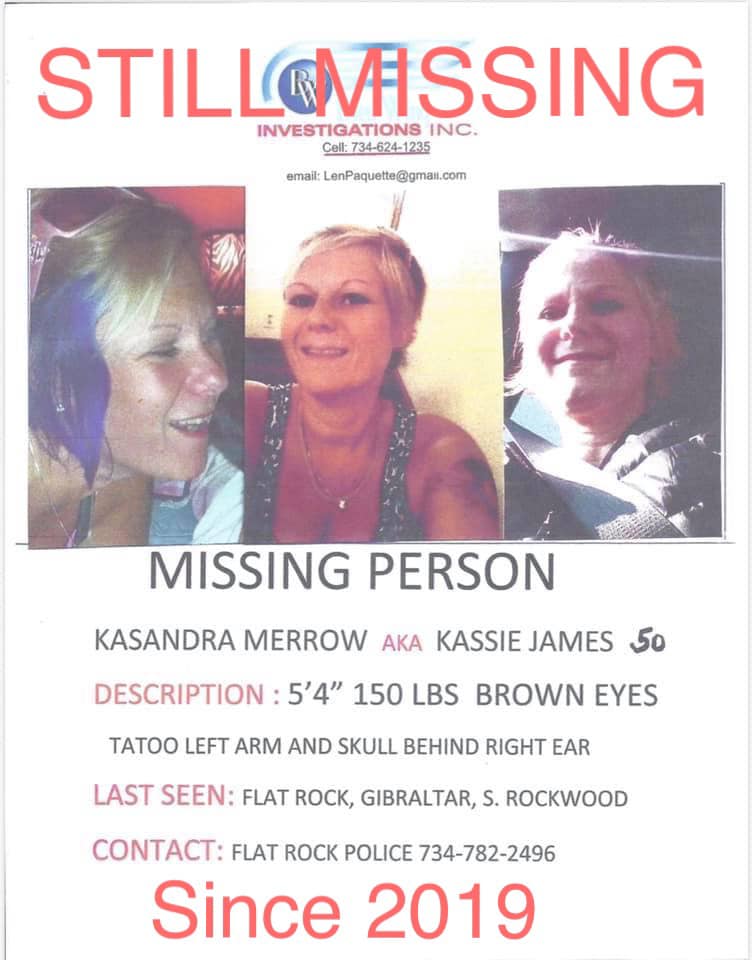 Kasandra Merrow missing person flyer
