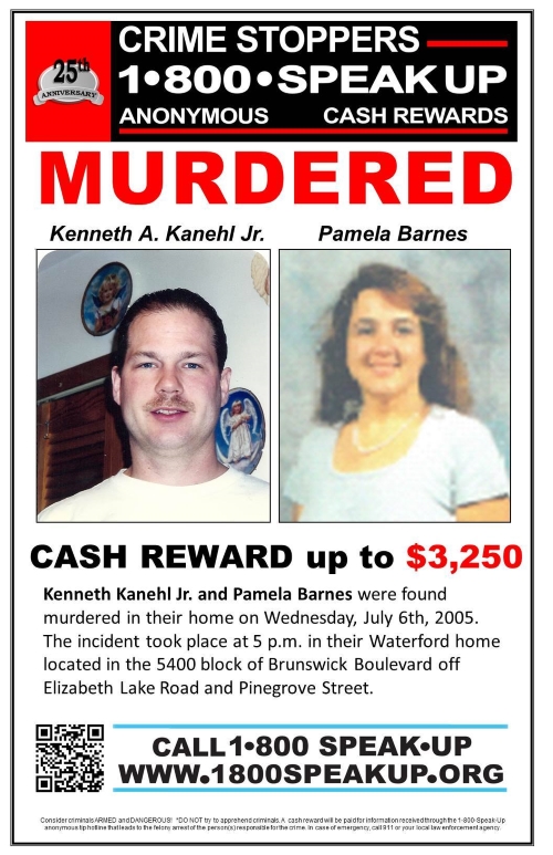 Kenneth Kanehl Jr & Pamela Barnes homicide 2005 Waterford Michigan