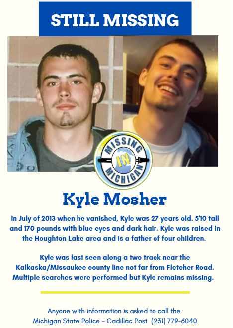 Kyle Mosher missing person flyer