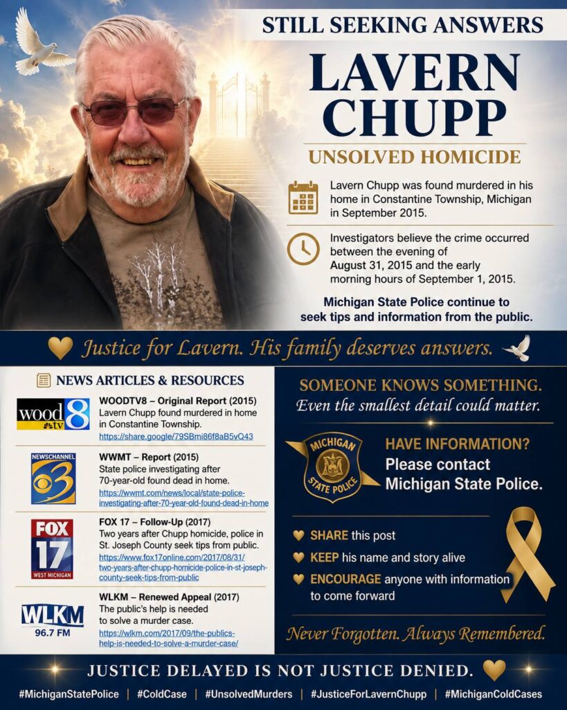 Lavern Chupp unsolved homicide flyer