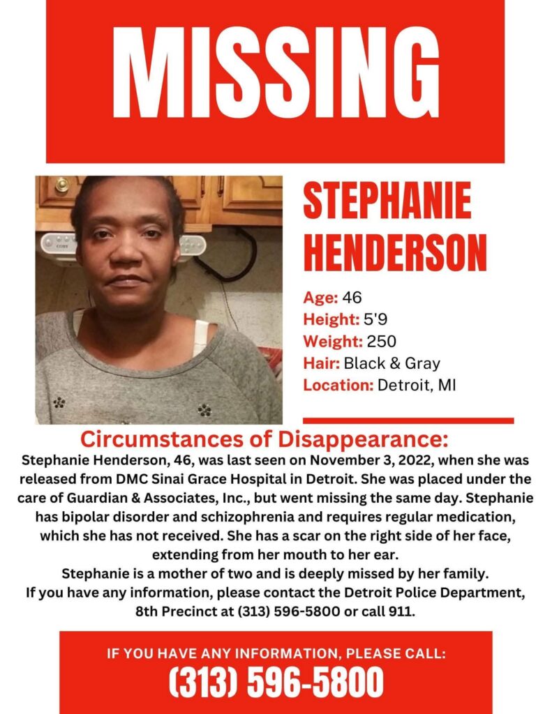 Stephanie Henderson missing person flyer
